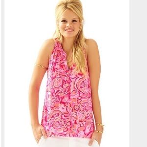 Lilly Pulitzer Essie top in Mango Salsa